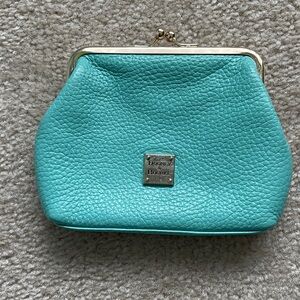 Dooney & Bourke Aqua Leather Clutch